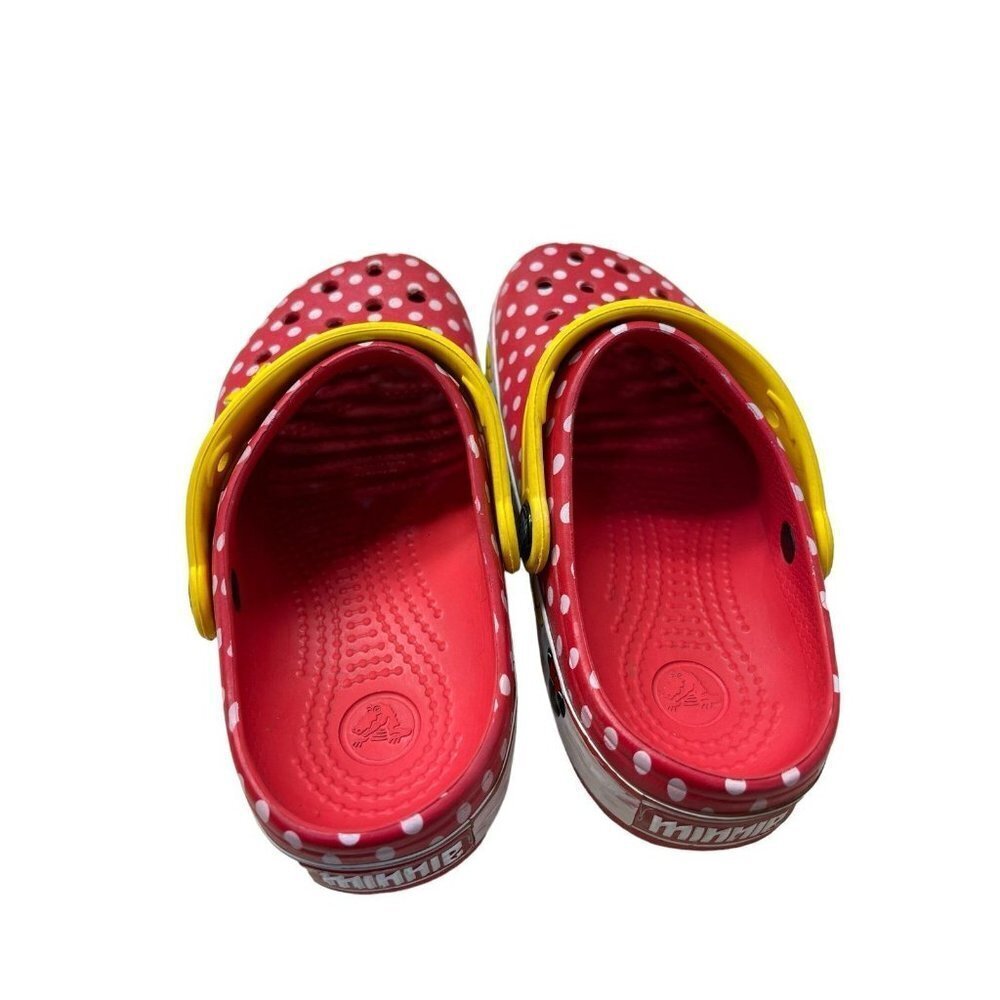 Crocs Disney Parks Minnie Mouse Kids Crocband Red Clogs Junior Size 1 - Picture 7 of 7
